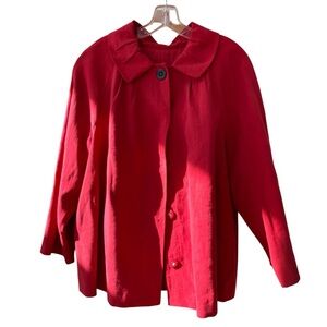 Magaschoni Vibrant Red Linen Jacket